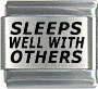 Sleeps well with others - laser 9mm Italian charm - Click Image to Close